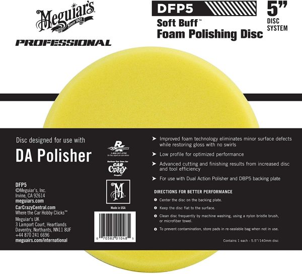 Tampon Jaune De Lustrage 5"/127mm Meguiars
